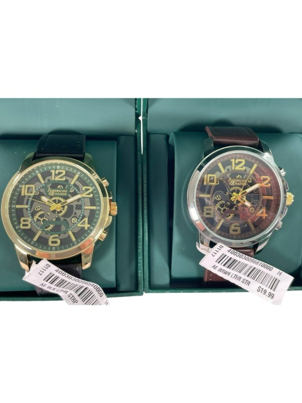American Exchange LOT-OF-6 Watches Skeleton Dial Gold & Silver SEALED BOX & NEW - Picture 4 of 6